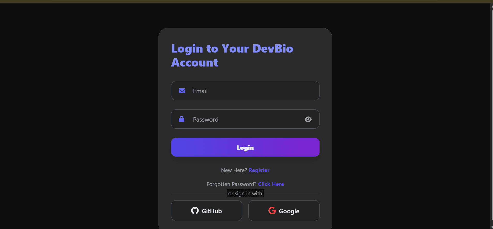 DevBio Portfolio Engine screenshot 2