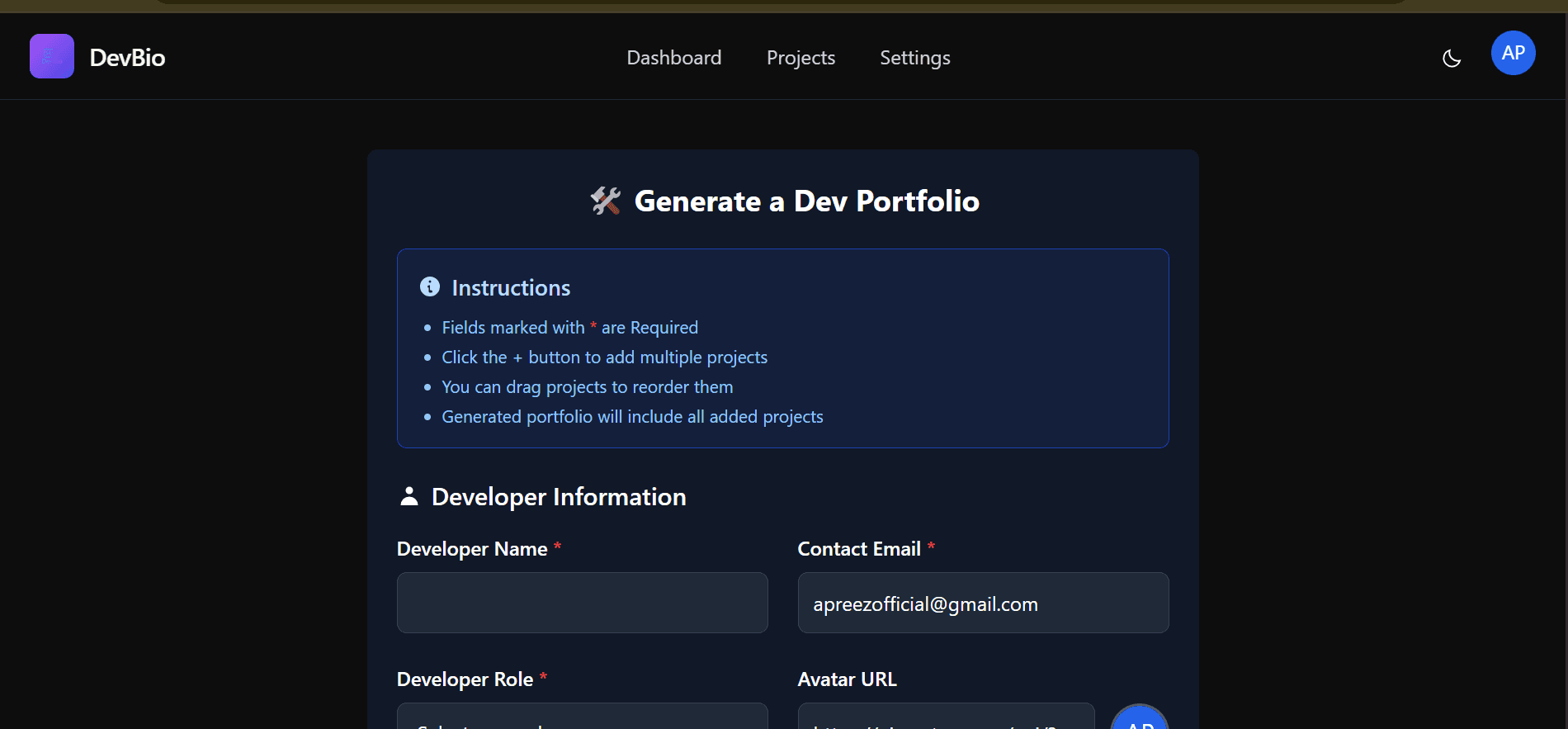 DevBio Portfolio Engine screenshot 3